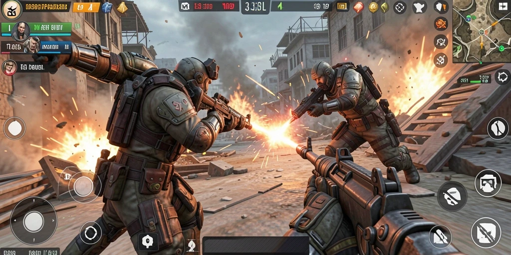 Tangkapan layar gameplay seru dari 33L dengan aksi tembak-menembak yang intens.