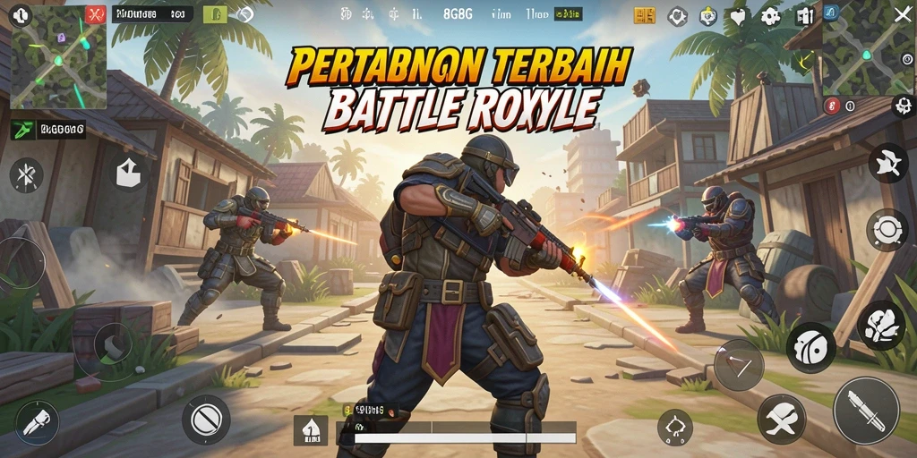 Gameplay dinamis dalam 8G8G dengan pertempuran yang intens.