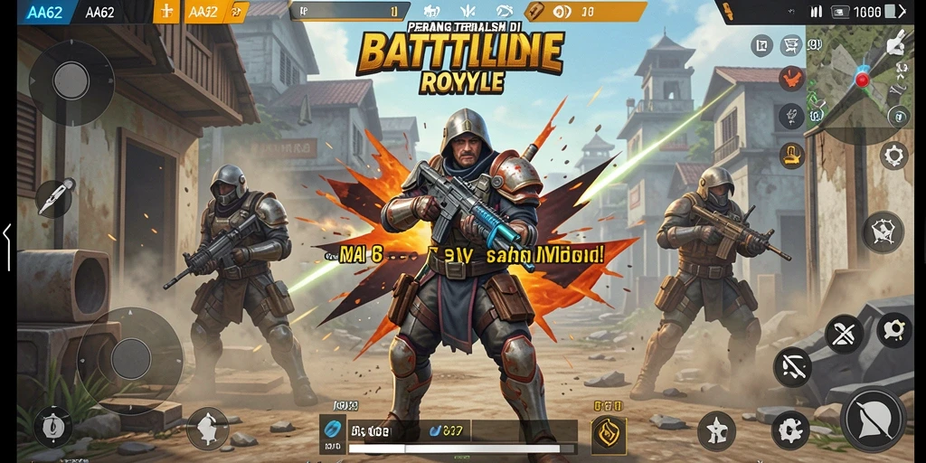 Gameplay seru dalam dunia Battle Royale yang mendebarkan.