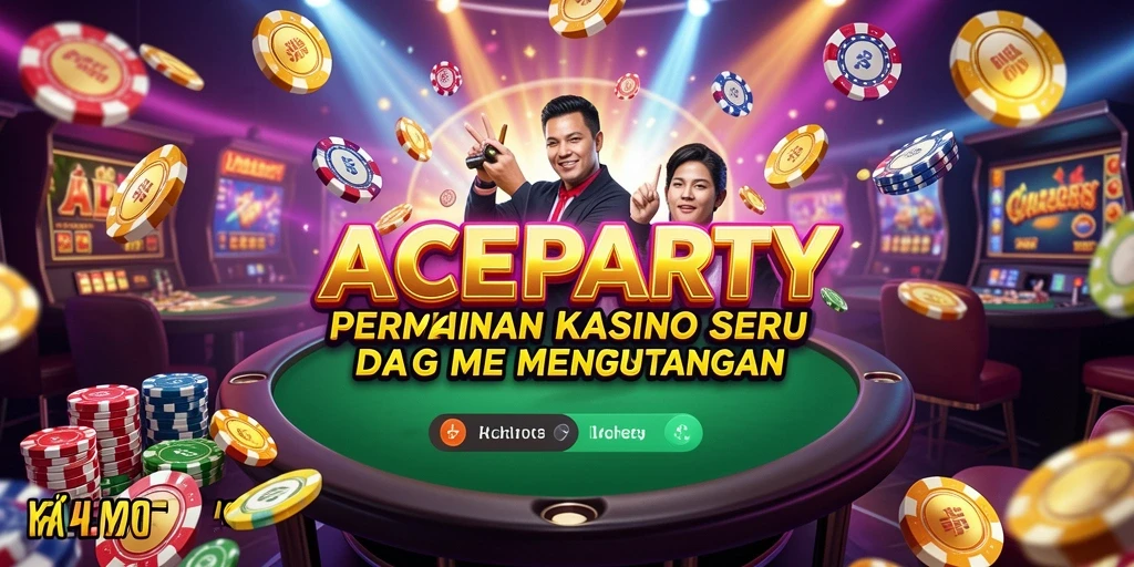 Tampilan gameplay ACEPARTY dengan desain kasino yang menakjubkan.