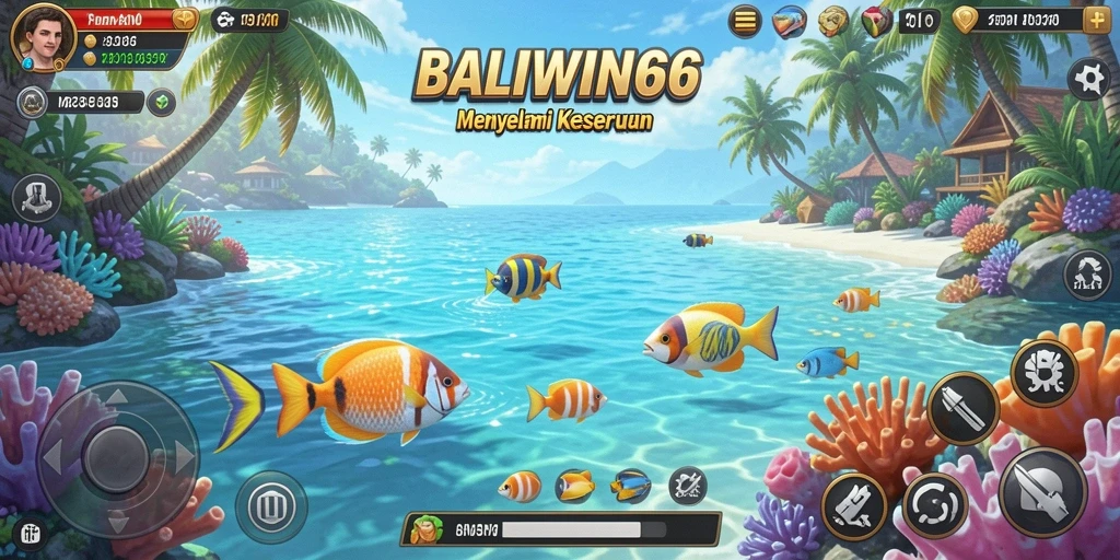 Tampilan gameplay <strong>BALIWIN66</strong> yang penuh aksi dan keseruan Tembak Ikan.