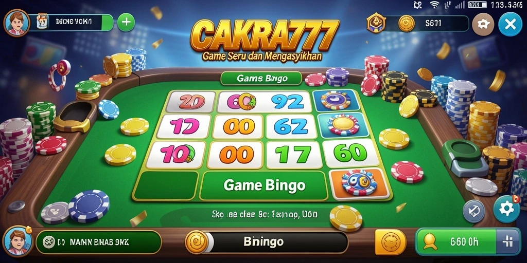 Tampilan seru gameplay Bingo CAKRA777 dengan pemain aktif.