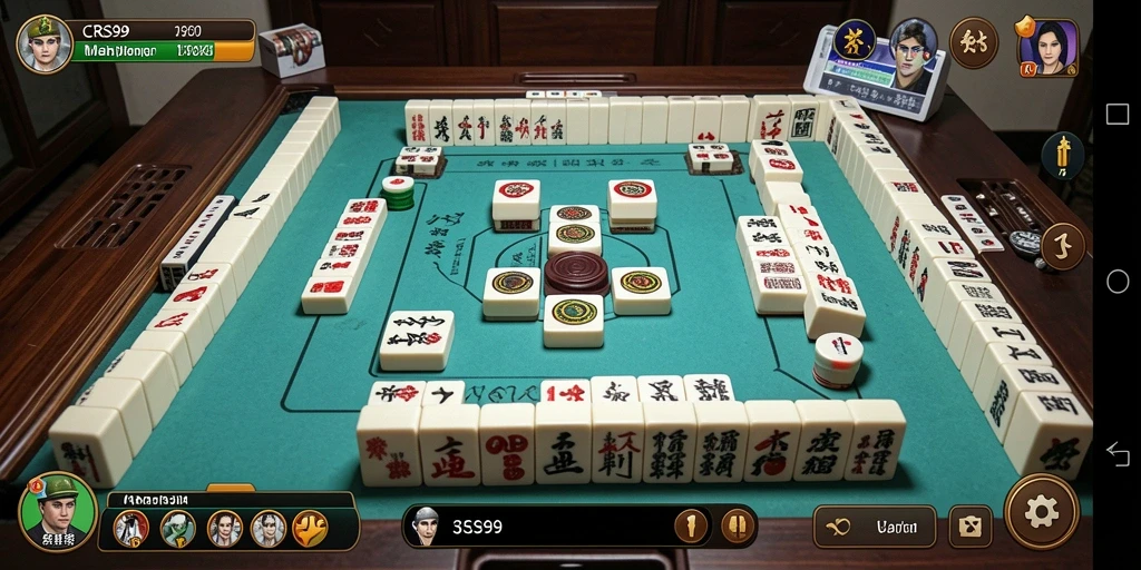 Tangkapan layar <strong>CRS99</strong> menunjukkan momen mendebarkan dalam permainan Mahjong.