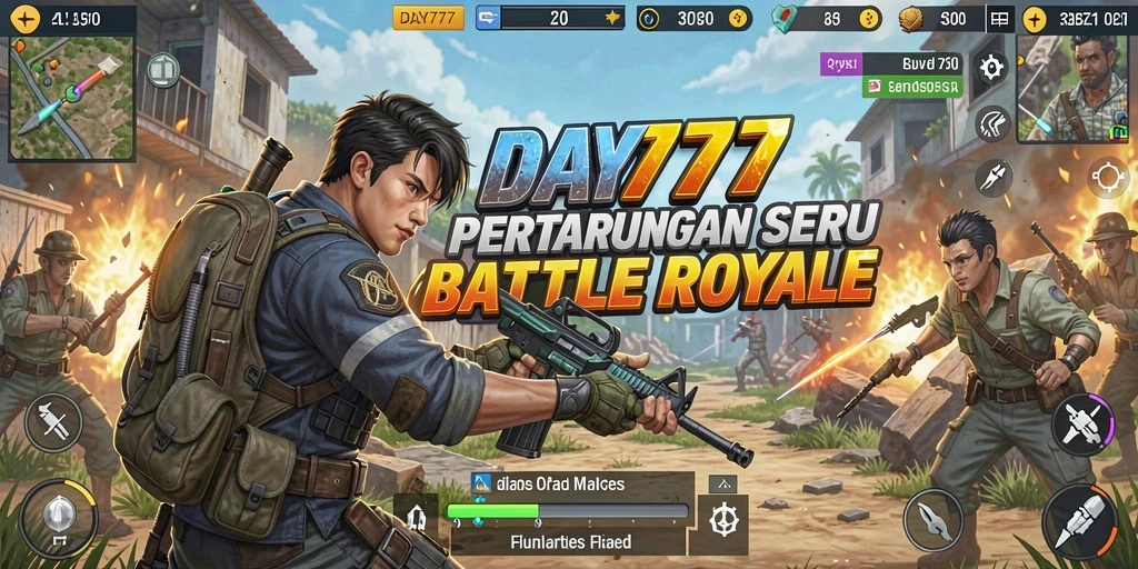 Gameplay seru dalam pertempuran Battle Royale.