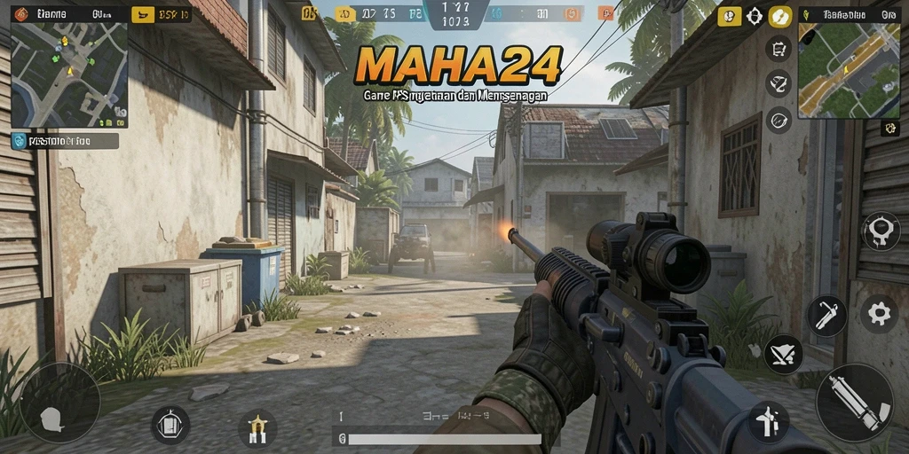 Tampilan gameplay mendebarkan dalam MAHA24, penuh aksi dan tantangan.
