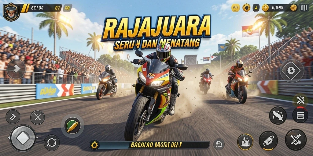 Tampilan gameplay menarik dari RAJAJUARA yang penuh adrenalin.