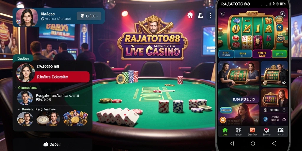 Tampilan menarik dari gameplay Live Casino di RAJATOTO88.