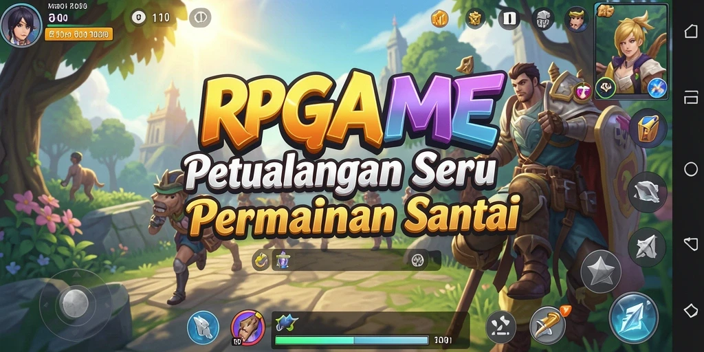 Tampilan gameplay RPGAME yang mengasyikkan dan penuh warna.
