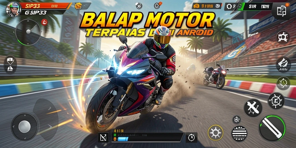 Gameplay seru balapan motor di SIP33 yang mengesankan.